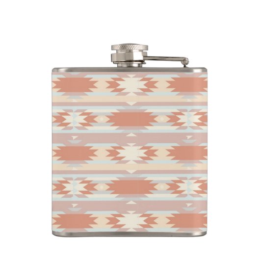 Geometrisch patroon in aztec-stijl 3 heupfles (Achterkant)