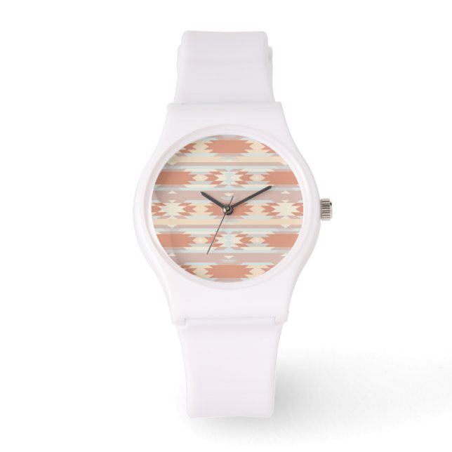 Geometrisch patroon in aztec-stijl 3 horloge (Voorkant)