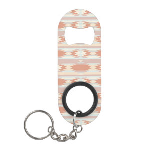 Geometrisch patroon in aztec-stijl 3 sleutelhanger flessenopener
