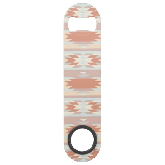 Geometrisch patroon in aztec-stijl 3 speed flessenopener (Achterkant)