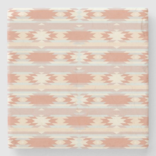 Geometrisch patroon in aztec-stijl 3 stenen onderzetter (Voorkant)