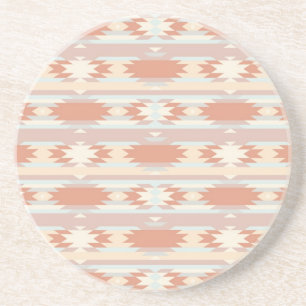 Geometrisch patroon in aztec-stijl 3 zandsteen onderzetter
