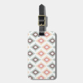 Geometrisch patroon in aztec-stijl bagagelabel (Voorkant verticaal)