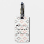 Geometrisch patroon in aztec-stijl bagagelabel (Achterkant verticaal)