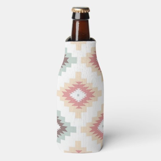 Geometrisch patroon in aztec-stijl flesjeskoeler (Fles Voorkant)