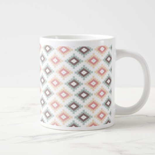 Geometrisch patroon in aztec-stijl grote koffiekop (Rechts)