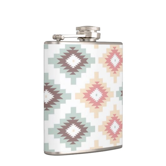 Geometrisch patroon in aztec-stijl heupfles (Rechts)