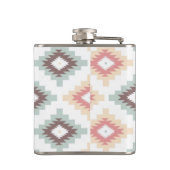 Geometrisch patroon in aztec-stijl heupfles (Achterkant)