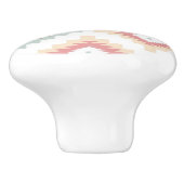 Geometrisch patroon in aztec-stijl keramische knop (Zijkant)