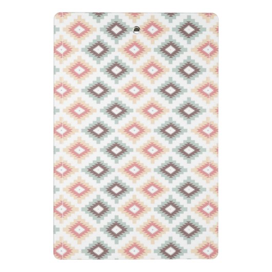 Geometrisch patroon in aztec-stijl mini klembord (Achterkant)