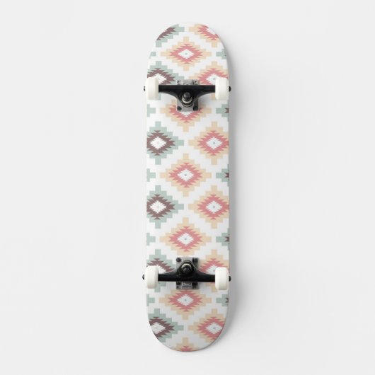 Geometrisch patroon in aztec-stijl skateboard (Voorkant)