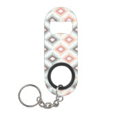 Geometrisch patroon in aztec-stijl sleutelhanger flessenopener (Voorkant)