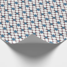 Geometrisch patroon in blauw, wit en rood