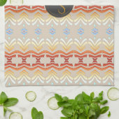 Geometrisch patroon in de etnische bohemen. theedoek (Gevouwen)