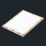 Geometrisch patroon in de Najaars Aarde Tonen met  Notitieblok<br><div class="desc">Een eenvoudig,  modern geometrisch patroon van driehoeken in zachte,  gedempte herfstaardtonen. Klik op Aanpassen om meer tekst toe te voegen. Neem contact met mij op met vragen of verzoeken.</div>