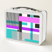 Geometrisch patroon in gestreepte en neon kleuren (Achterkant)