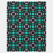 Geometrisch patroon in groene en geometrische kleu fleece deken (Voorkant)