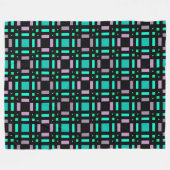 Geometrisch patroon in groene en geometrische kleu fleece deken (Voorkant (Horizontaal))
