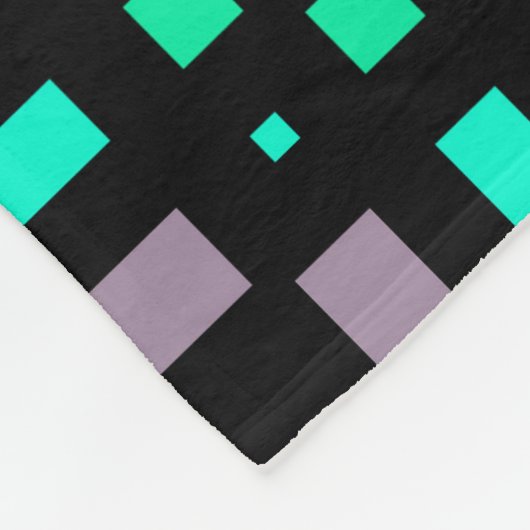 Geometrisch patroon in groene en geometrische kleu fleece deken (Hoek)