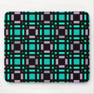 Geometrisch patroon in groene en geometrische kleu muismat