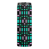 Geometrisch patroon in groene en geometrische kleu thermosbeker (Achterkant)