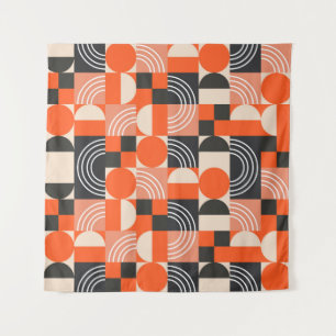 Geometrisch patroon in heldere kleurblokken. wandkleed