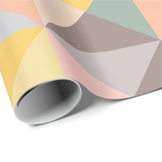 Geometrisch patroon in Herfst- en uraniumtoononen Cadeaupapier (Rol Hoek)