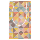 Geometrisch patroon in Herfst- en uraniumtoononen Klein Cadeauzakje (Voorkant)