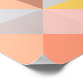 Geometrisch patroon in Herfst- en uraniumtoononen Poster (Hoek)