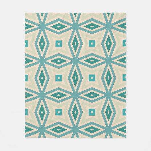 Geometrisch patroon in kleuren fleece deken (Voorkant)