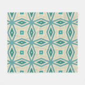 Geometrisch patroon in kleuren fleece deken (Voorkant (Horizontaal))