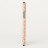 Geometrisch patroon in perziken Case-Mate iPhone case (Achterkant / rechts)