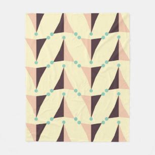 Geometrisch patroon in retro stijl fleece deken