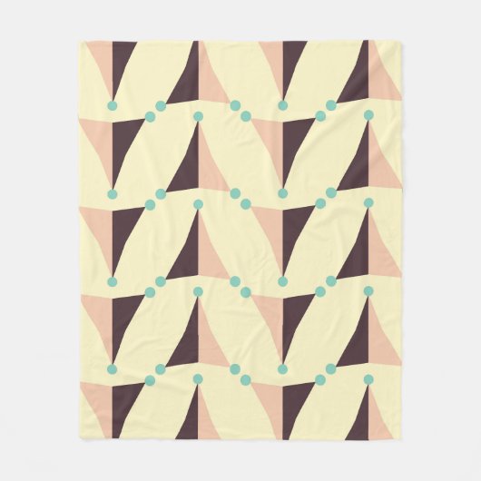 Geometrisch patroon in retro stijl fleece deken (Voorkant)