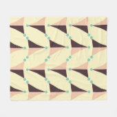 Geometrisch patroon in retro stijl fleece deken (Voorkant (Horizontaal))