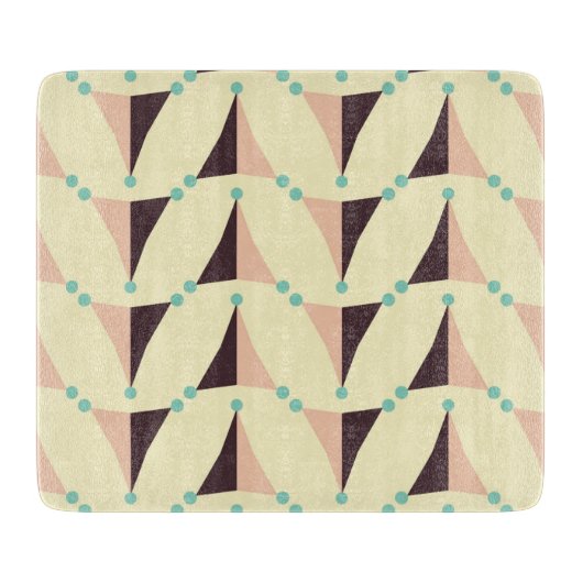 Geometrisch patroon in retro stijl snijplank (Voorkant)
