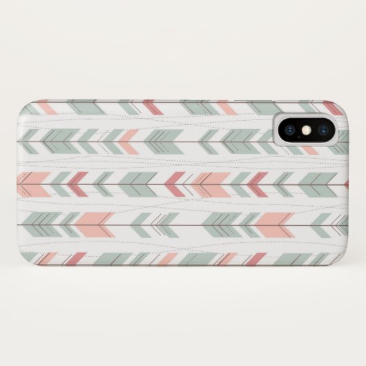 Geometrisch patroon in retrostijl Case-Mate iPhone case (Achterkant (horizontaal))
