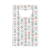 Geometrisch patroon in retrostijl creditkaart flessenopener (Voorkant)