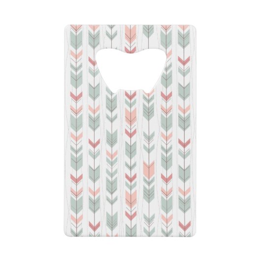 Geometrisch patroon in retrostijl creditkaart flessenopener (Voorkant)