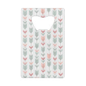 Geometrisch patroon in retrostijl creditkaart flessenopener (Achterkant)
