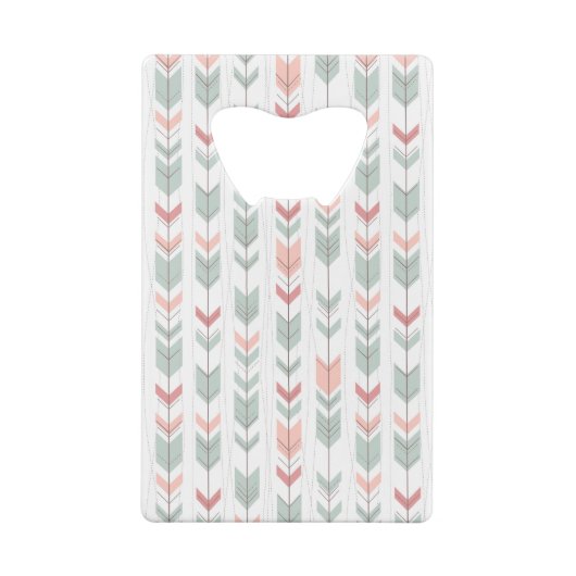 Geometrisch patroon in retrostijl creditkaart flessenopener (Achterkant)