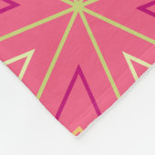 geometrisch patroon in retrostijl fleece deken (Hoek)