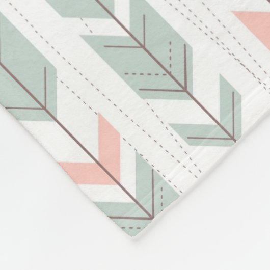 Geometrisch patroon in retrostijl fleece deken (Hoek)