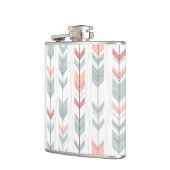 Geometrisch patroon in retrostijl heupfles (Links)