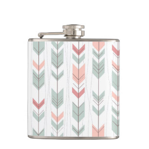 Geometrisch patroon in retrostijl heupfles