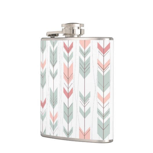 Geometrisch patroon in retrostijl heupfles (Links)