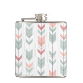 Geometrisch patroon in retrostijl heupfles (Voorkant)