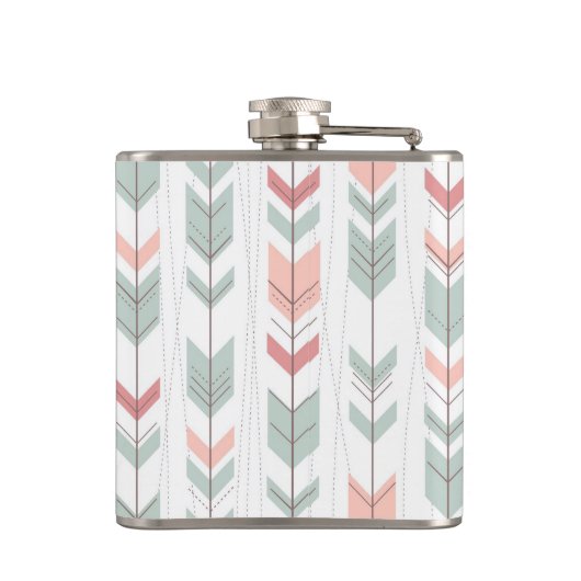 Geometrisch patroon in retrostijl heupfles (Achterkant)