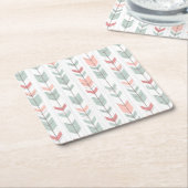 Geometrisch patroon in retrostijl kartonnen onderzetters (Schuin)