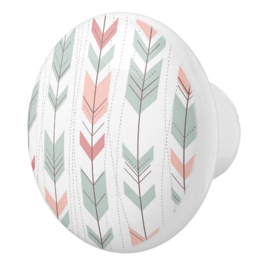 Geometrisch patroon in retrostijl keramische knop (Rechts)